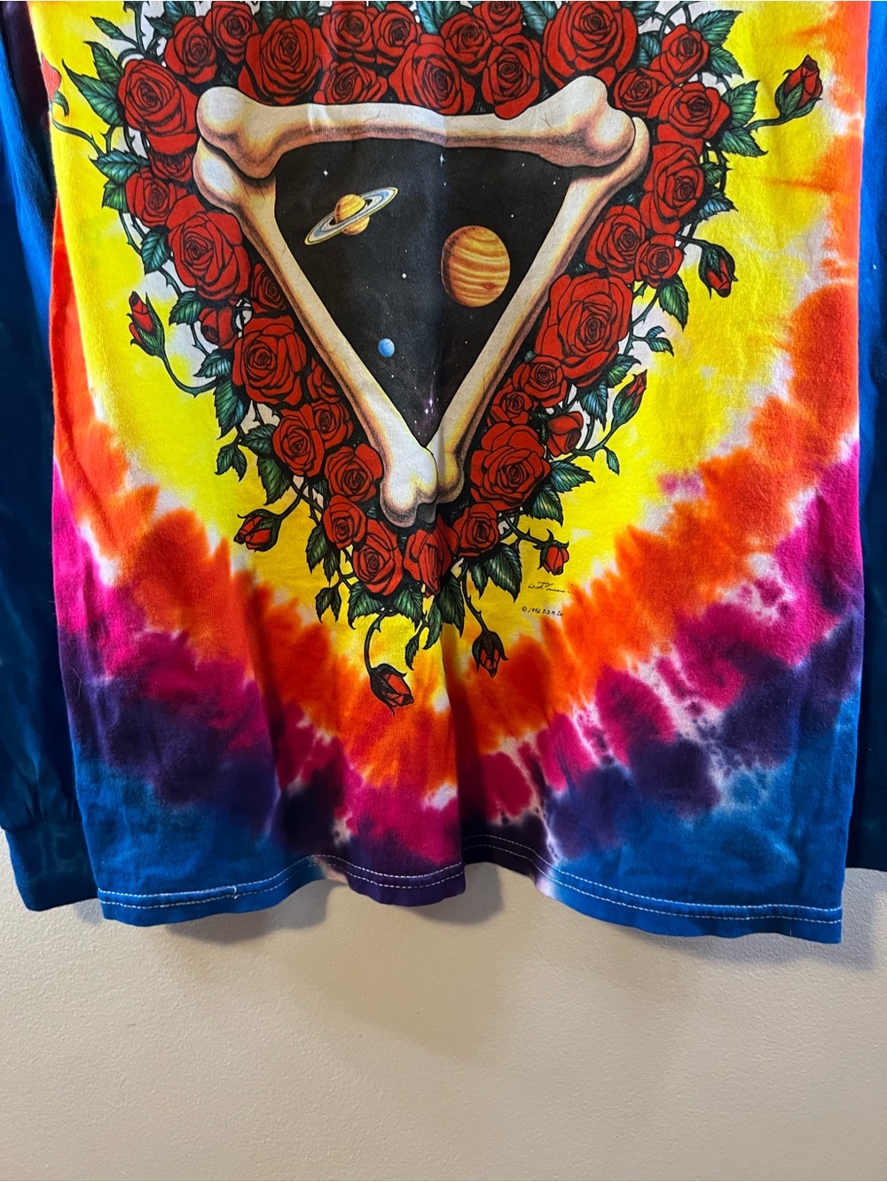 Liquid Blue Grateful Dead “Space Your Face” Long Sleeve Tie Dye T-shirt RARE - Picture 7 of 9